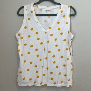 Loft Polka Dot Sleeveless Tee